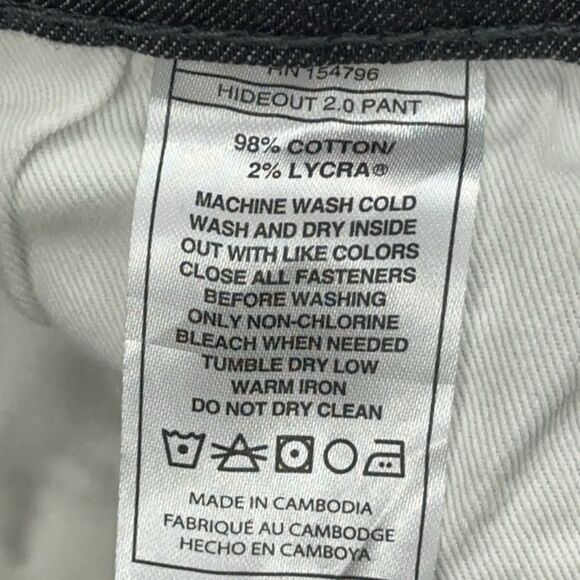 Off the Grid Hideout Jeans Mens Sz 40x36 Black Denim Taper Fit Pocket Stretch - Picture 11 of 14